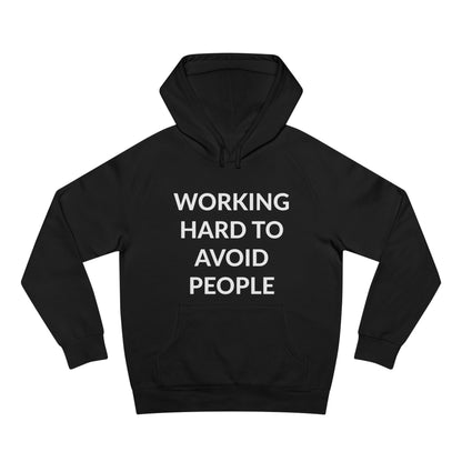 Unisex Supply Hoodie - Working Hard To Avoid People in Midnight (M)