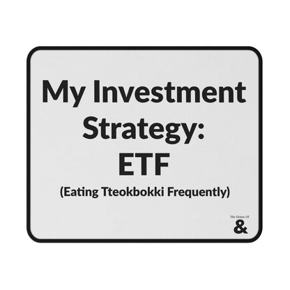 Non-Slip Gaming Mouse Pad - My Investment Strategy - Tteokbokki (White)