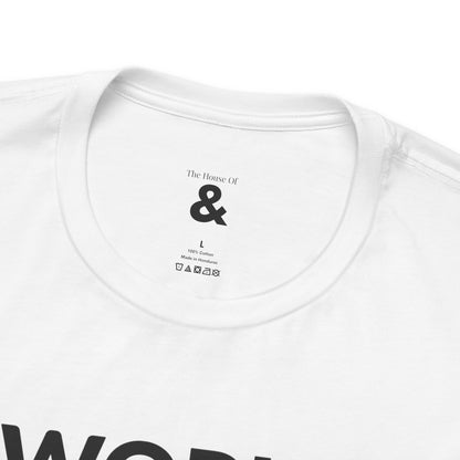 Unisex Jersey Short Sleeve Tee - World Domination Or Lunch? in Cloud (M)