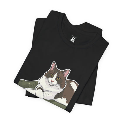Unisex Jersey Short Sleeve Tee - Judgy Face in Midnight (M)
