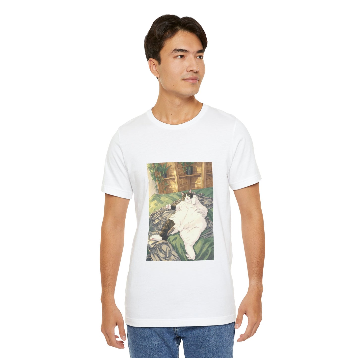 Unisex Jersey Short Sleeve Tee - Poser in Cloud (M)