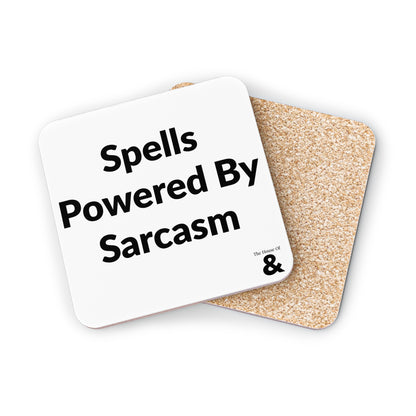 Coaster - Spells Powered By Sarcasm (White)