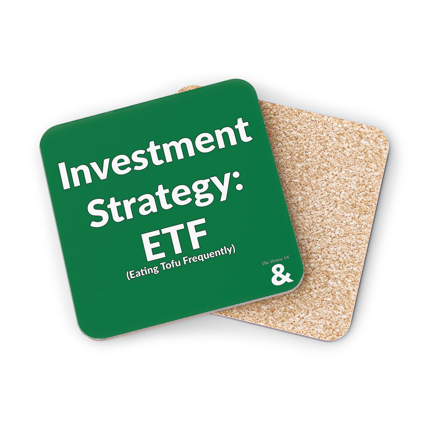 Coaster - My Investment Strategy: ETF - Tofu (Dark Green/White Text)