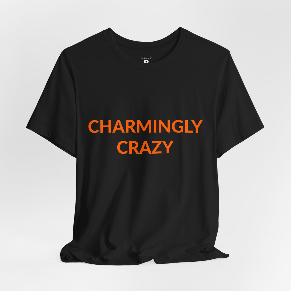 Unisex Jersey Short Sleeve Tee - Charmingly Crazy - Burnt Orange in Midnight (L)