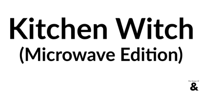 White Ceramic Coffee Cup - Kitchen Witch (Microwave Edition)