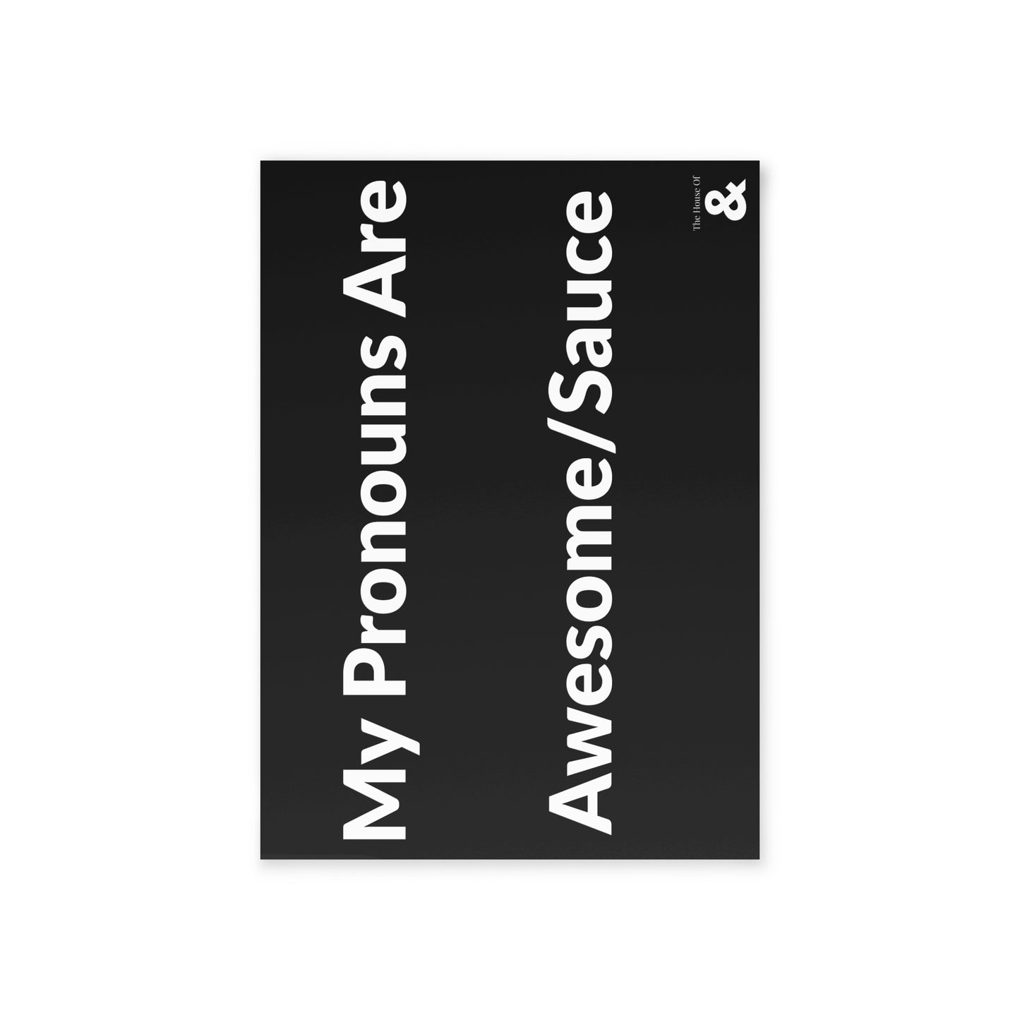 Boutique Gift & Collectible Card - Awesome/Sauce (One-sided print in Midnight)