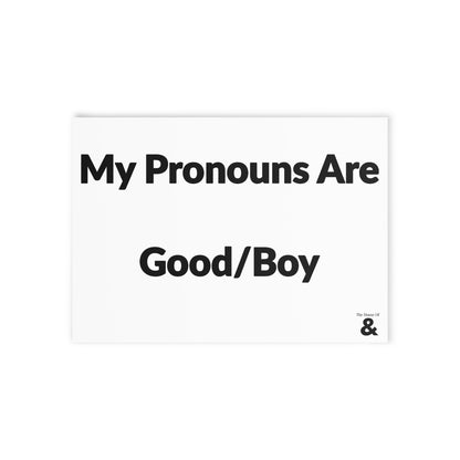 Boutique Gift & Collectible Card - Good/Boy (One-sided print in Cloud)