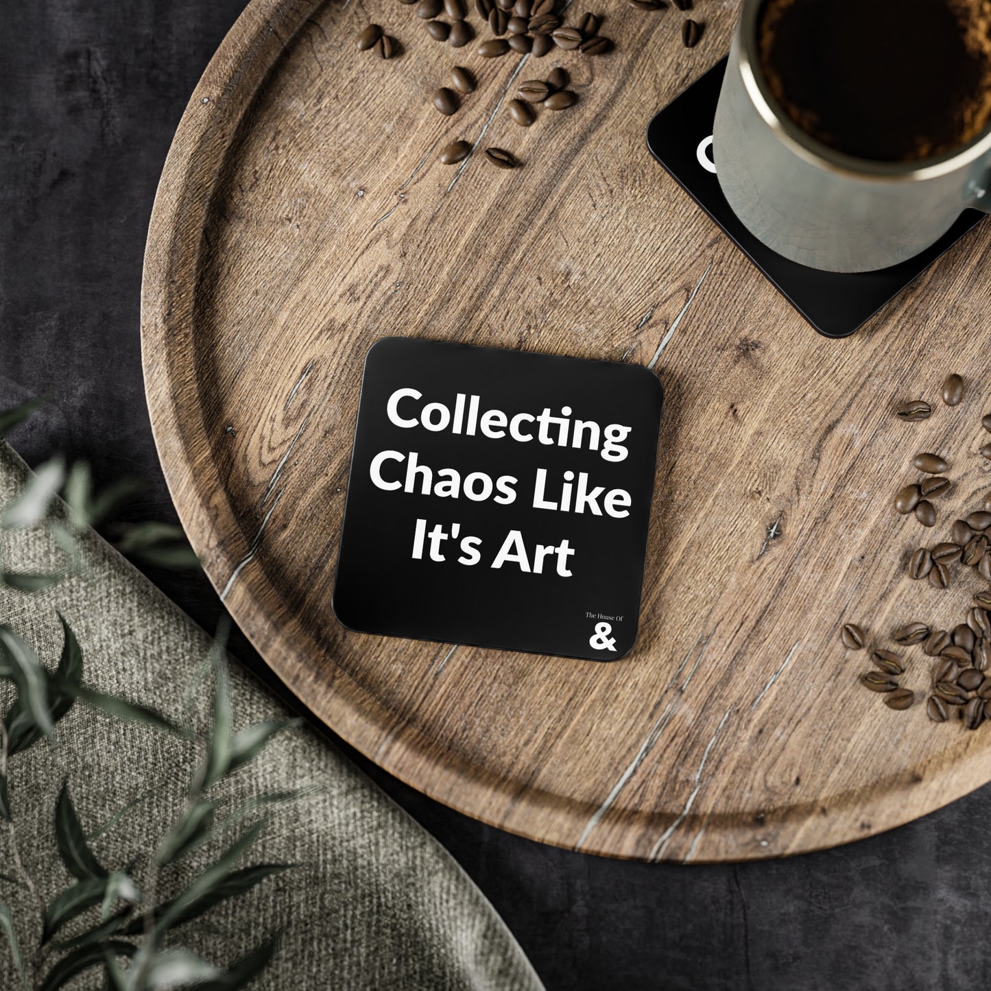 Coaster - Collecting Chaos Like It's Art (Black)