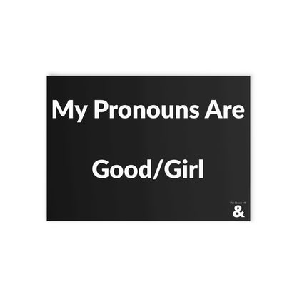 Boutique Gift & Collectible Card - Good/Girl (One-sided print in Midnight)