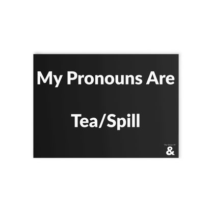 Boutique Gift & Collectible Card - Tea/Spill (One-sided print in Midnight)