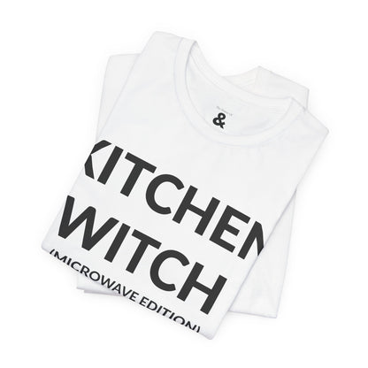 Unisex Jersey Short Sleeve Tee - Kitchen Witch (Microwave Edition) in Cloud (L)