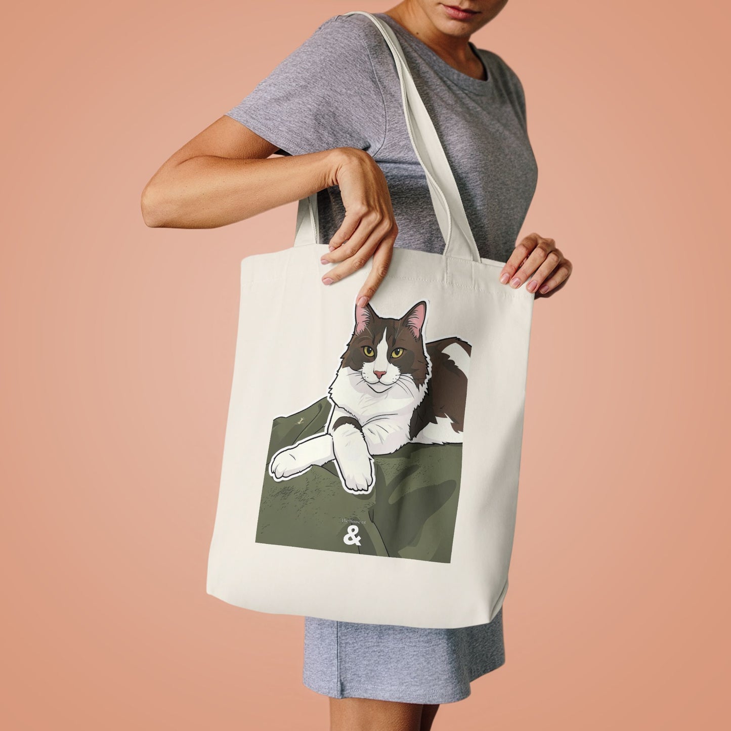Oat Cotton Tote Bag - Judgy Face