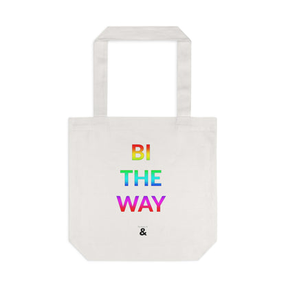 Oat Cotton Tote Bag - Bi The Way (Pride Collection)