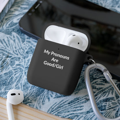 AirPods Case Cover - Good/Girl - White Text