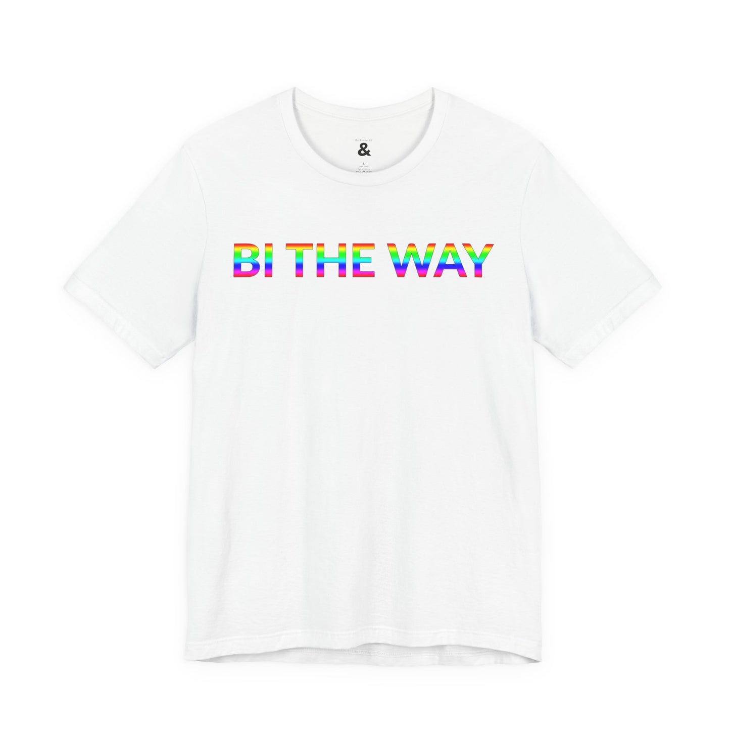 Unisex Jersey Short Sleeve Tee - Bi The Way in Cloud (L)