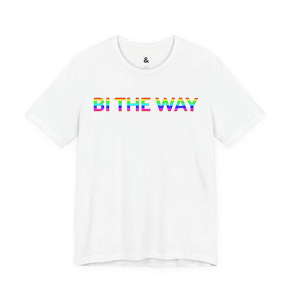 Unisex Jersey Short Sleeve Tee - Bi The Way in Cloud (L)