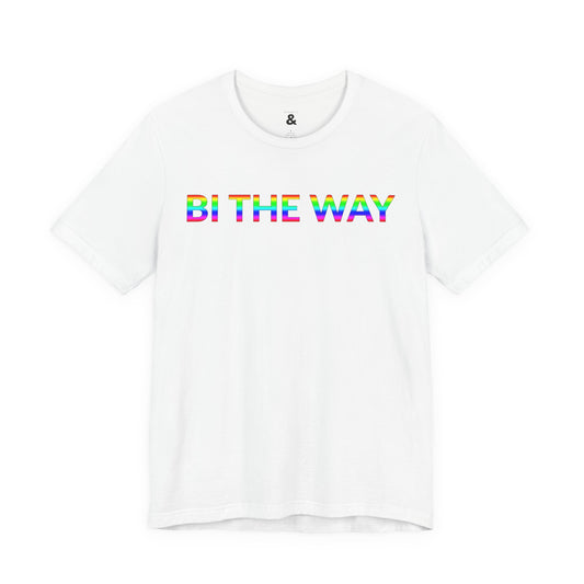 Unisex Jersey Short Sleeve Tee - Bi The Way in Cloud (L)