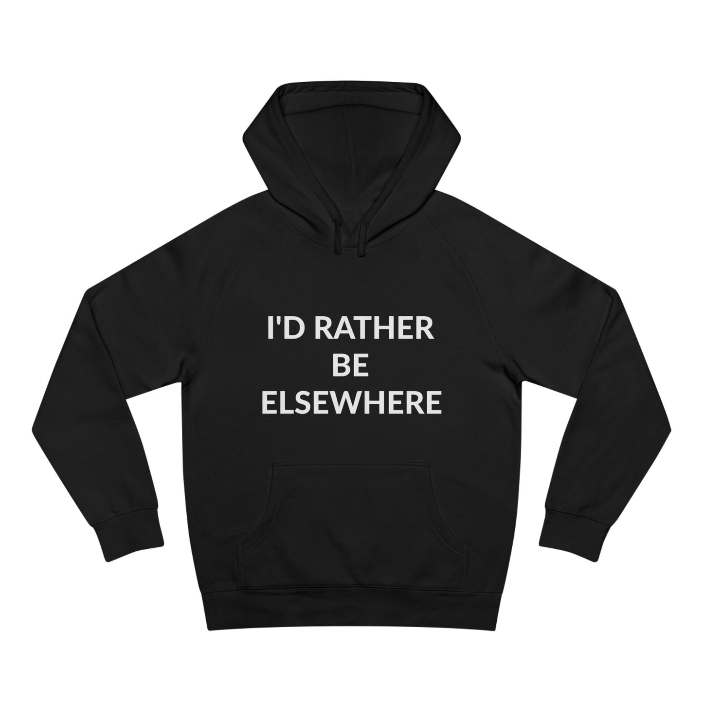 Unisex Supply Hoodie - I'd Rather Be Elsewhere in Midnight (S)