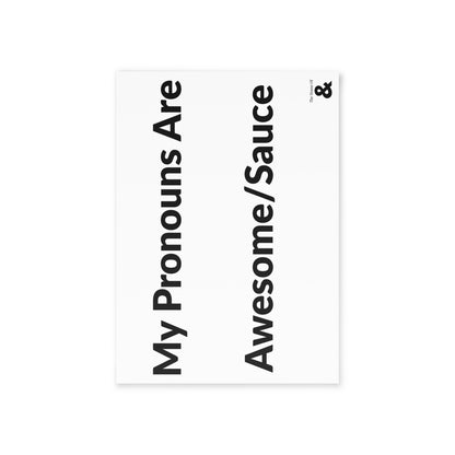 Boutique Gift & Collectible Card - Awesome/Sauce (One-sided print in Cloud)