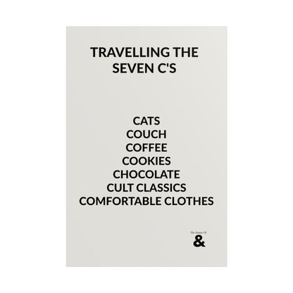 Unframed Poster - Travelling The Seven C's in Storm Cloud