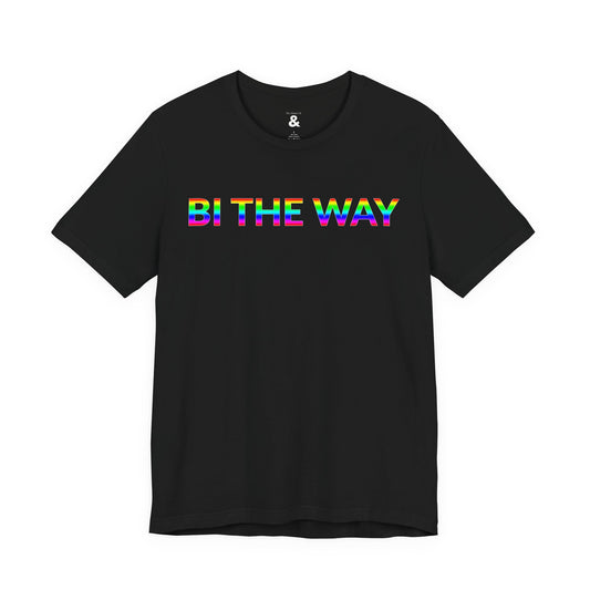 Unisex Jersey Short Sleeve Tee - Bi The Way in Midnight (L)