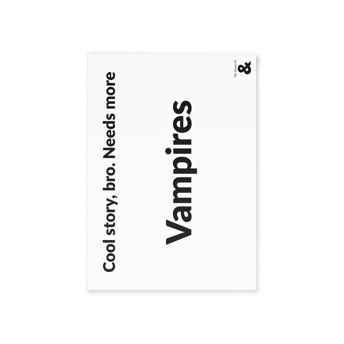 Boutique Gift & Collectible Card - Vampires (One-sided print in Cloud)