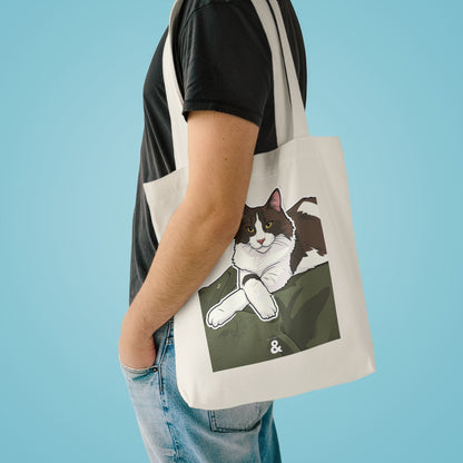 Oat Cotton Tote Bag - Judgy Face