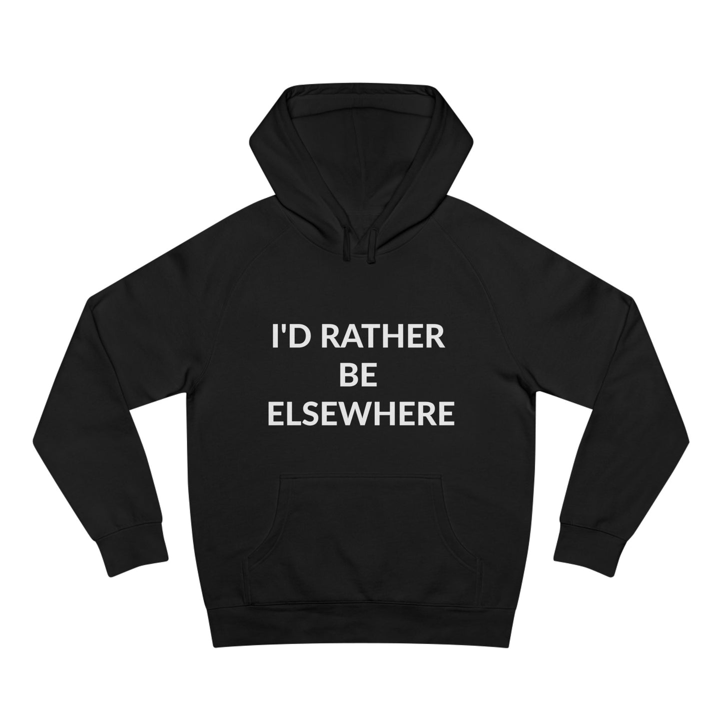 Unisex Supply Hoodie - I'd Rather Be Elsewhere in Midnight (L)