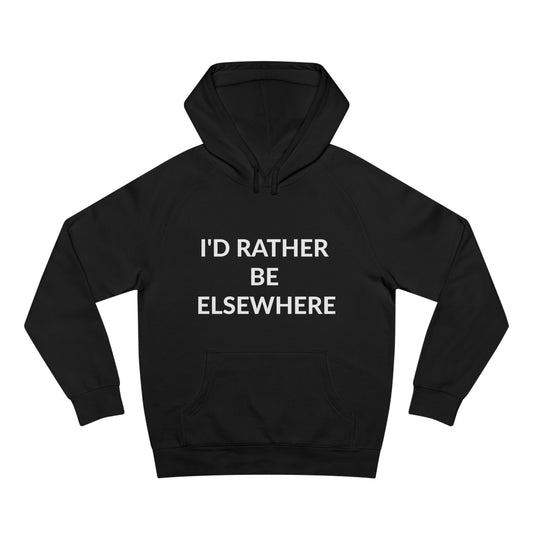 Unisex Supply Hoodie - I'd Rather Be Elsewhere in Midnight (L)
