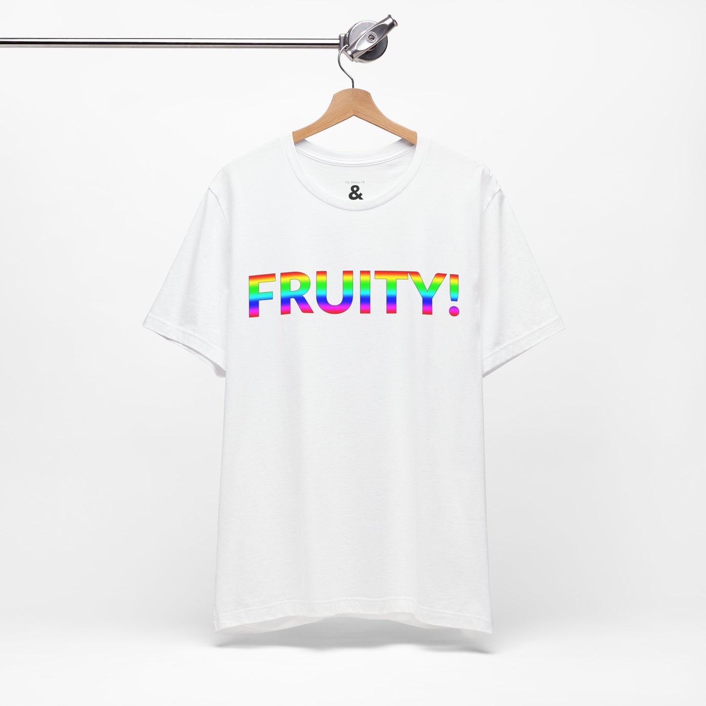 Unisex Jersey Short Sleeve Tee - Fruity! in Cloud - Pride Collection (S)