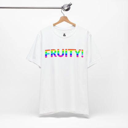 Unisex Jersey Short Sleeve Tee - Fruity! in Cloud - Pride Collection (S)
