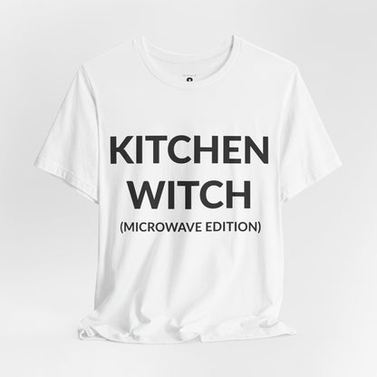 Unisex Jersey Short Sleeve Tee - Kitchen Witch (Microwave Edition) in Cloud (S)