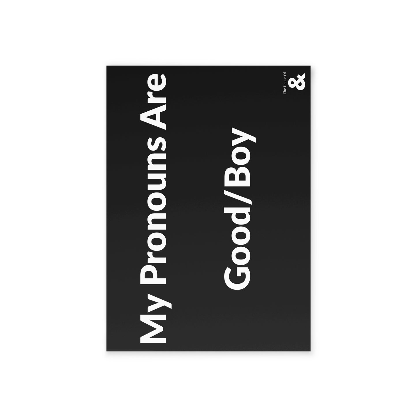 Boutique Gift & Collectible Card - Good/Boy (One-sided print in Midnight)
