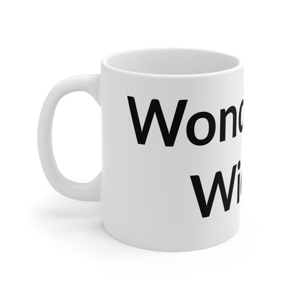 White Ceramic Coffee Cup - Wonderfully Wicked