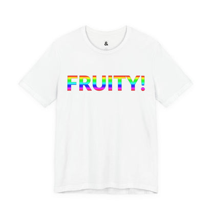 Unisex Jersey Short Sleeve Tee - Fruity! in Cloud - Pride Collection (S)