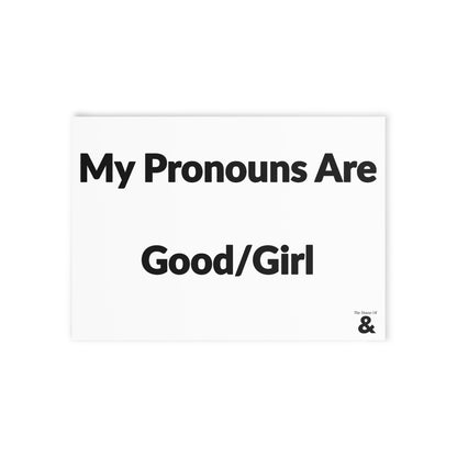 Boutique Gift & Collectible Card - Good/Girl (One-sided print in Cloud)