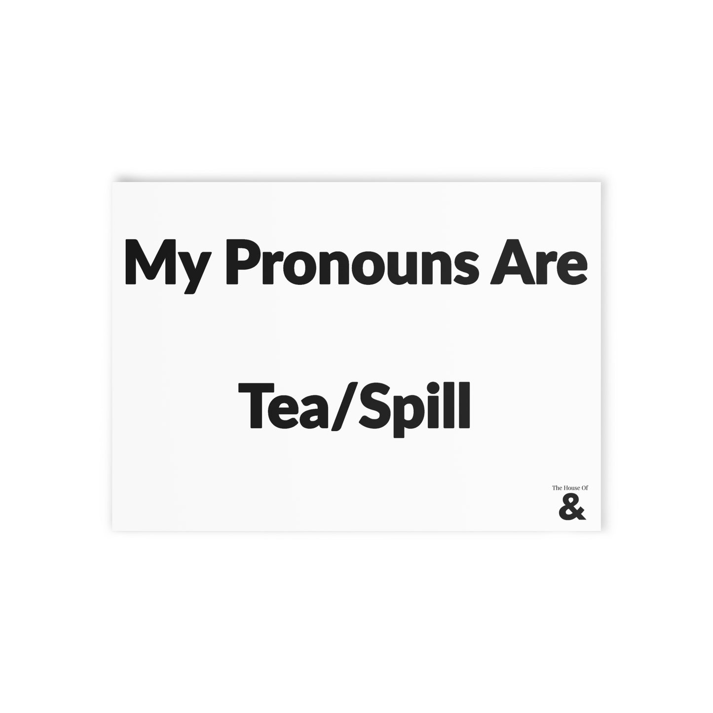 Boutique Gift & Collectible Card - Tea/Spill (One-sided print in Cloud)