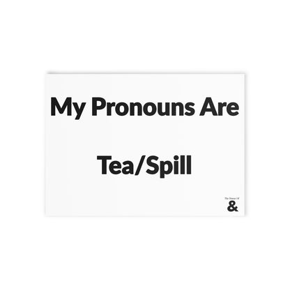 Boutique Gift & Collectible Card - Tea/Spill (One-sided print in Cloud)