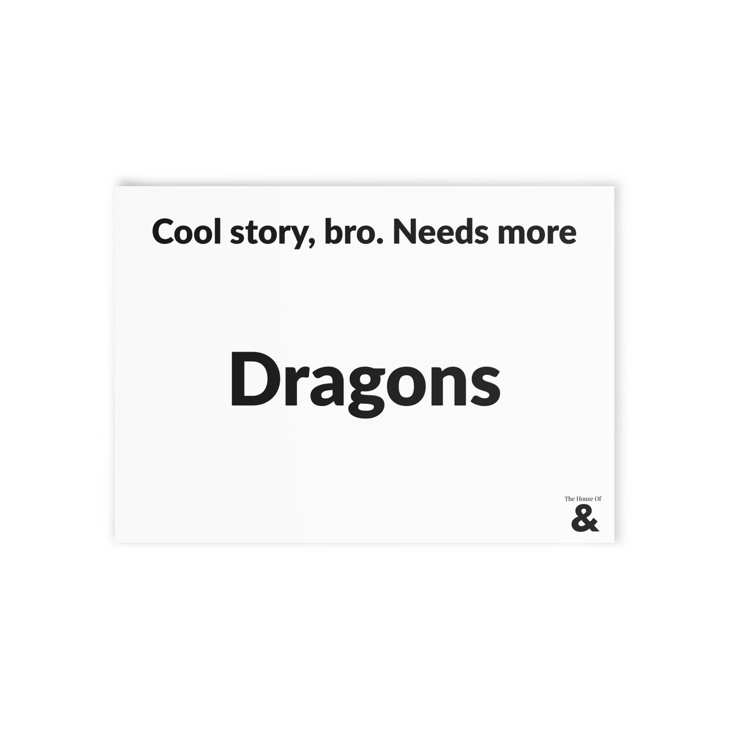 Boutique Gift & Collectible Card - Dragons (One-sided print in Cloud)