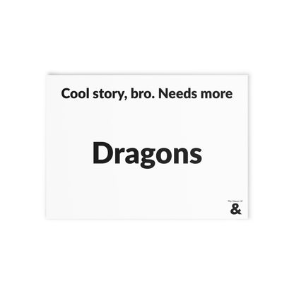 Boutique Gift & Collectible Card - Dragons (One-sided print in Cloud)
