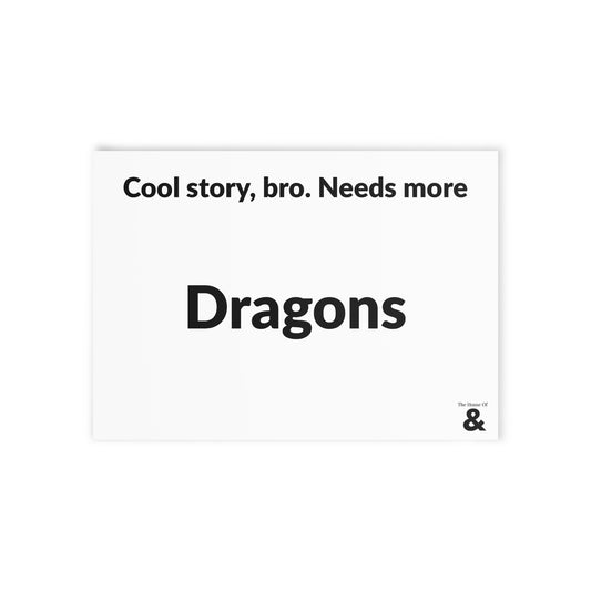 Boutique Gift & Collectible Card - Dragons (One-sided print in Cloud)