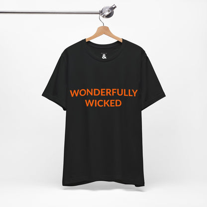 Unisex Jersey Short Sleeve Tee - Wonderfully Wicked - Burnt Orange in Midnight (L)