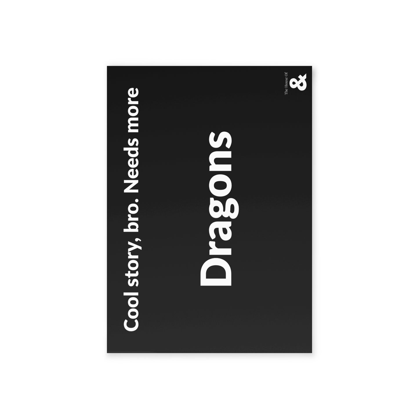 Boutique Gift & Collectible Card - Dragons (One-sided print in Midnight)