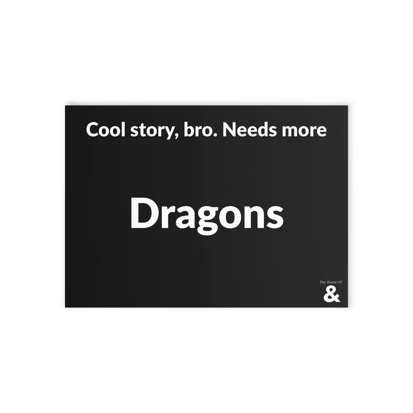Boutique Gift & Collectible Card - Dragons (One-sided print in Midnight)