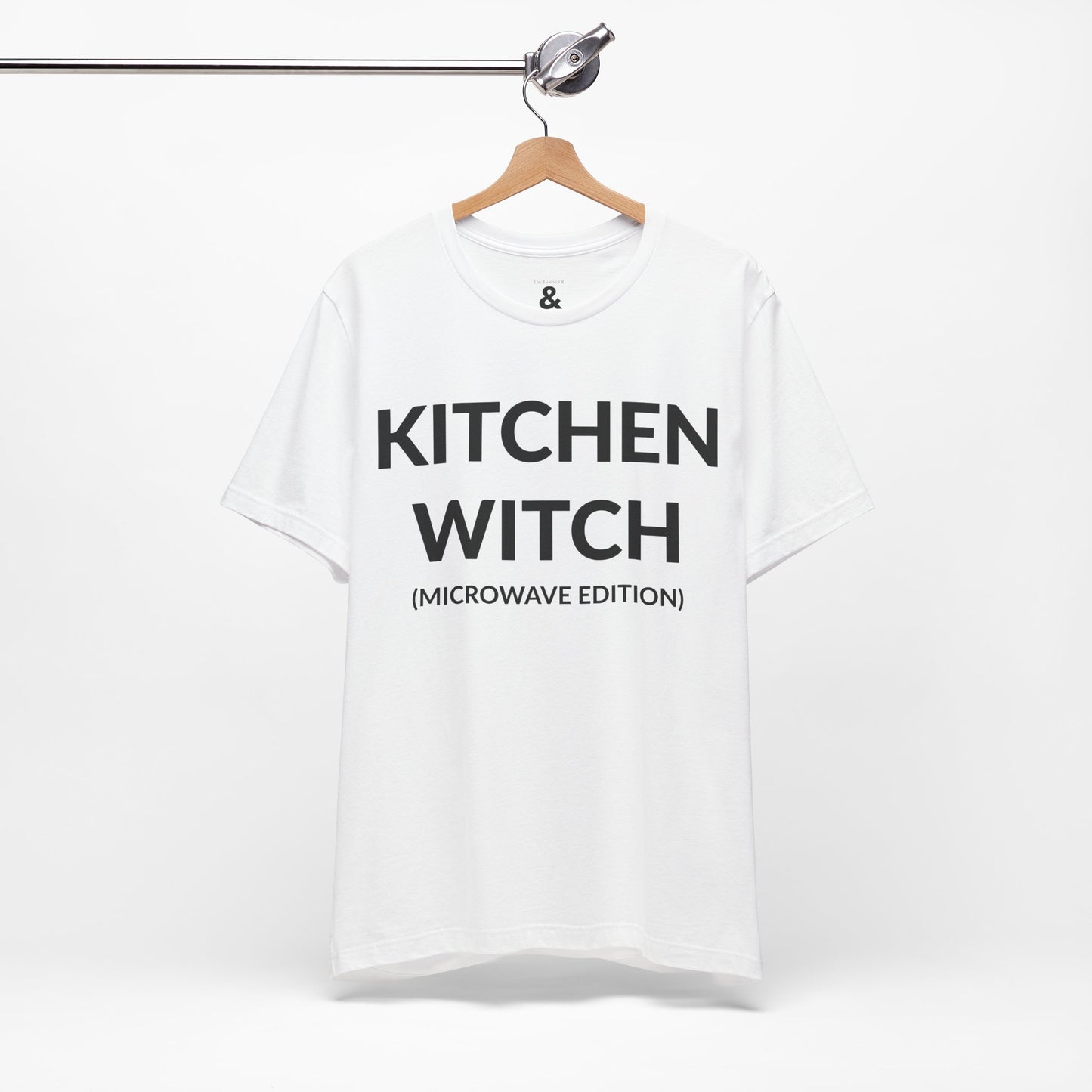 Unisex Jersey Short Sleeve Tee - Kitchen Witch (Microwave Edition) in Cloud (M)
