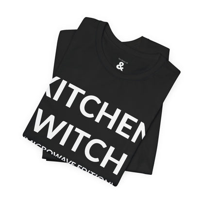 Unisex Jersey Short Sleeve Tee - Kitchen Witch (Microwave Edition) in Midnight (M)