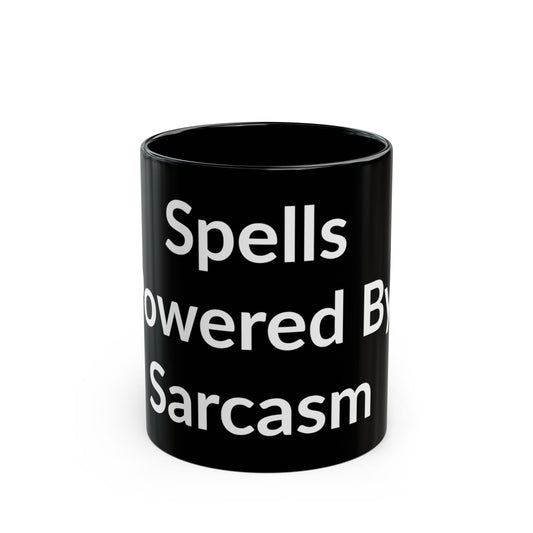 Black Mug - Spells Powered By Sarcasm
