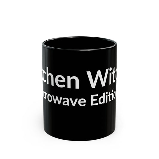 Black Mug - Kitchen Witch (Microwave Edition)