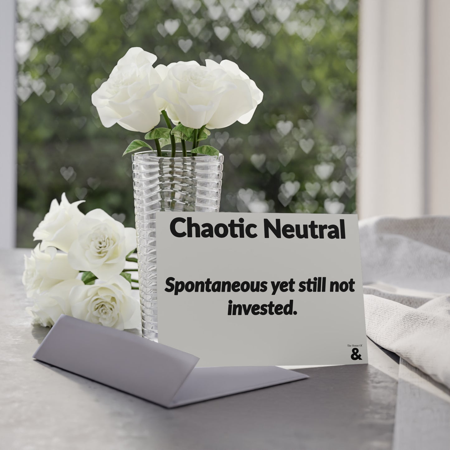 Boutique Gift & Collectible Card - Chaotic Neutral (One-sided print)