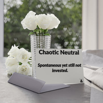 Boutique Gift & Collectible Card - Chaotic Neutral (One-sided print)